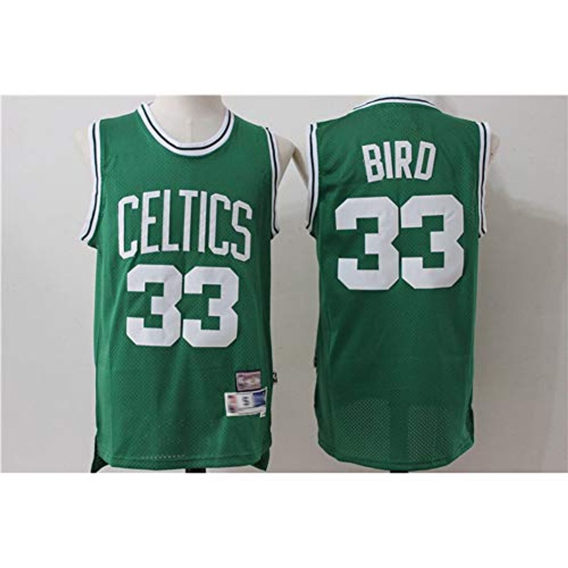 Producto XH-Sport Larry Bird # 33 Boston Celtics, clásico Retro cómodo/Ligero/Transpirable Bordado de