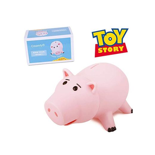 Creamily Hucha Cute Pink Pig Money Box Caja De Monedas De Ahorro De Plástico con Lindo Paquete