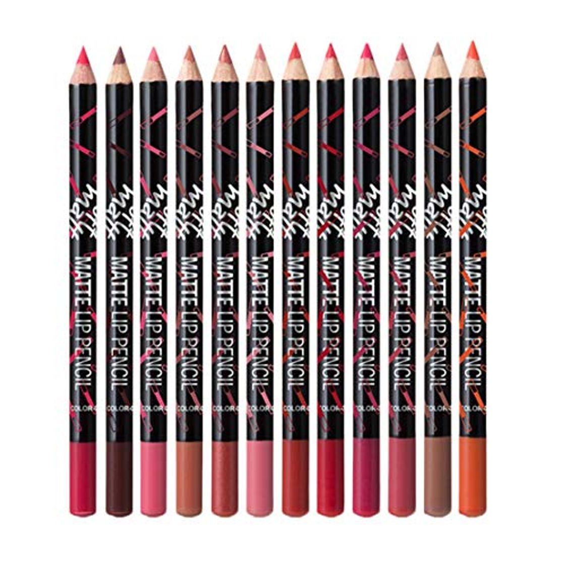 Social Lápiz labial mate impermeable Frcolor delineador de labios de larga duración 12