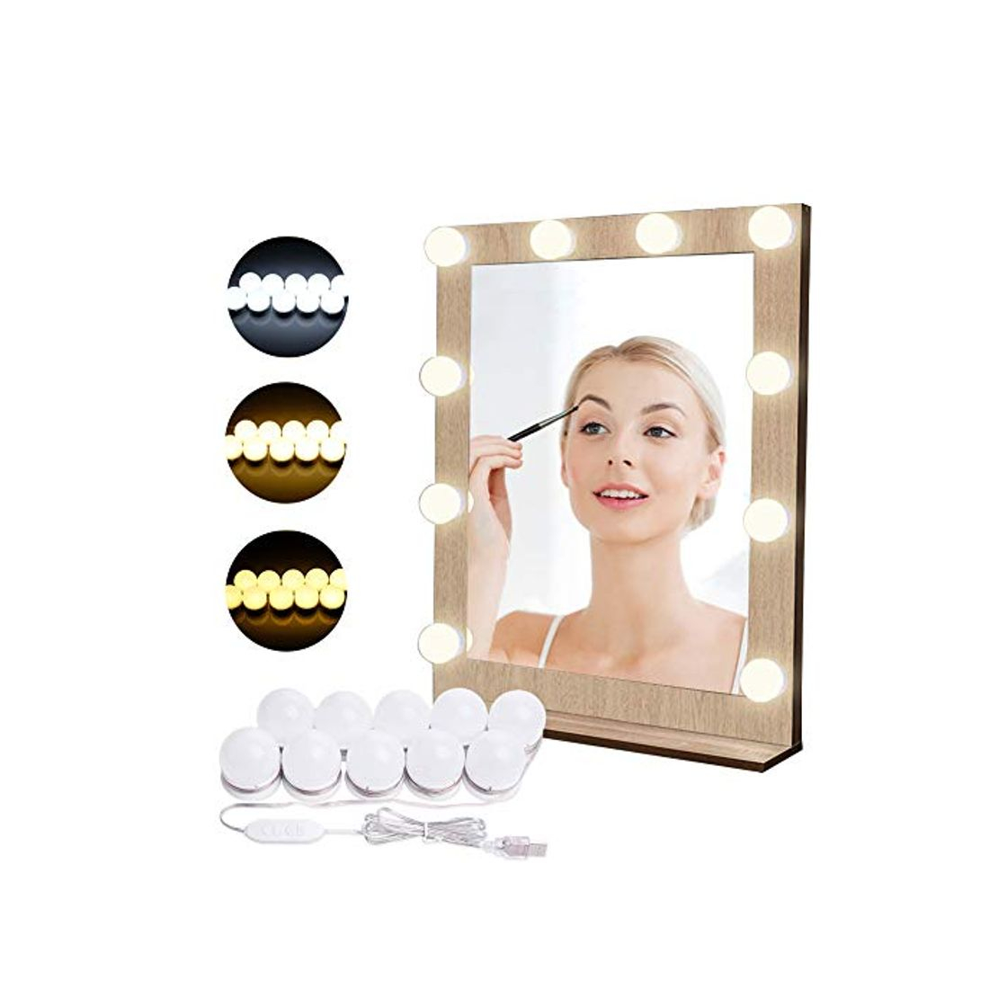 Producto Luces para Espejo de Maquillaje LED Lámpara de Espejo Cosmético de Tocador