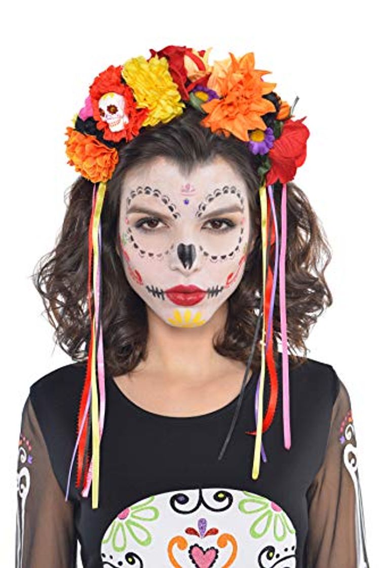 Producto Amscan International Banda PELO DE HALLOWEEN aliceband TIARA El Día de los Muertos trajes de equipamiento