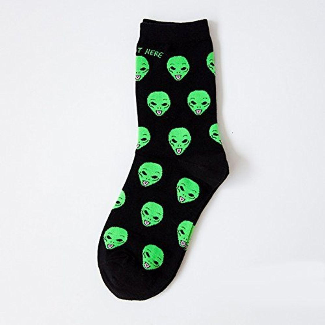 Social KeKeandYaoYao Alien - Calcetines de media pantorrilla de algodón para mujer y