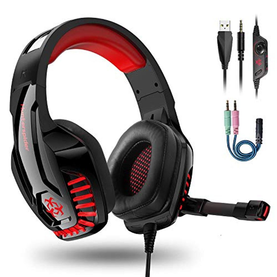 Product Cascos PS4 / PC / Xbox One,Auriculares Gaming Stereo con Micrófono para