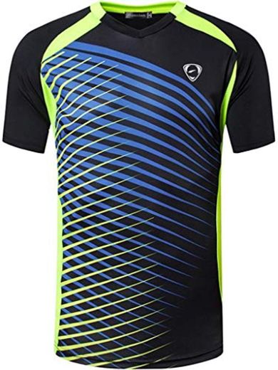 jeansian Hombres Deportes Wicking Quick Dry Respirable Corriente Training tee T