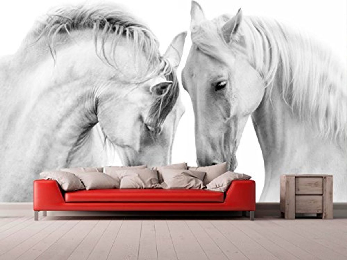 Social Fotomural Vinilo para Pared Caballos Blancos