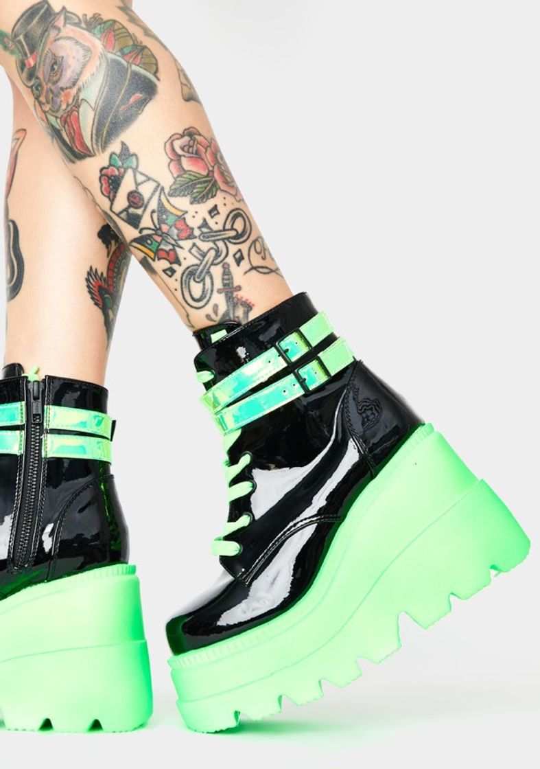 Productos Green UV Patent Technopagan Boots