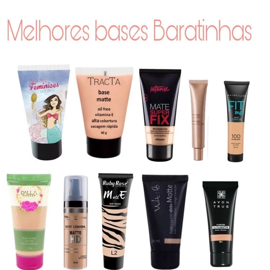 Fashion Bases boas e baratas