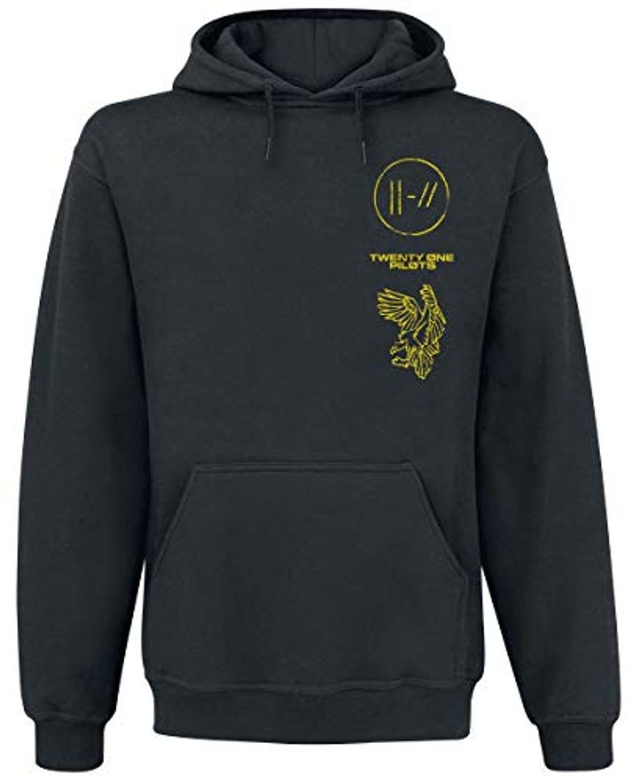 Product Twenty One Pilots Flyer Hombre Sudadera con Capucha Teñido de Negro S