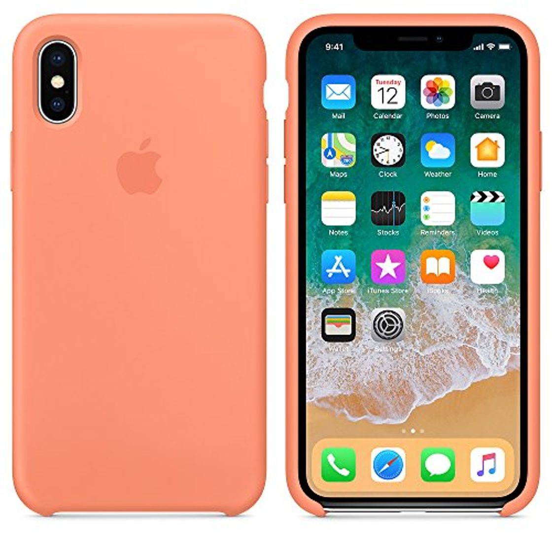 Social El último Verano Funda iPhone X, Slim Líquido de Silicona Gel Carcasa