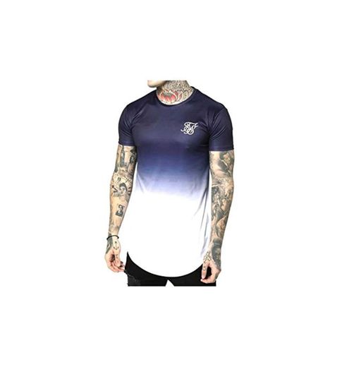 Sik Silk Camiseta S/S Curved Hem Azul XS