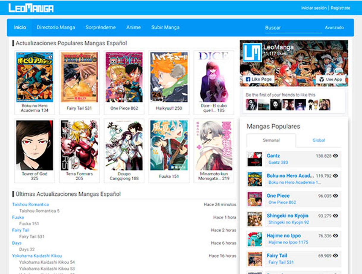 Página para leer manga