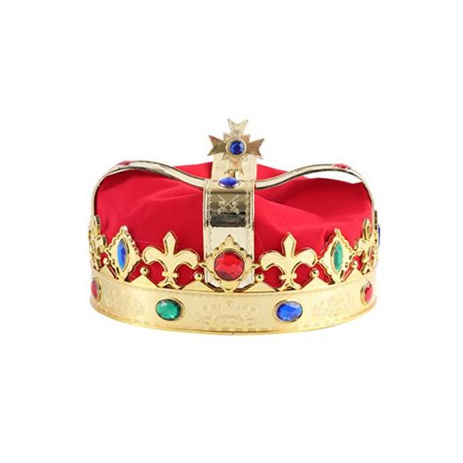 LUOEM Corona para Rey Corona del Rey Royal Jeweled Sombrero Accesorio de