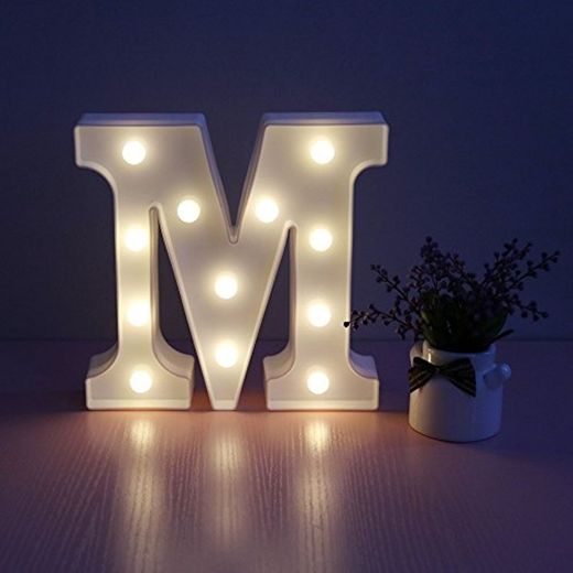 Missley Letras del LED letras blancas del alfabeto LED decorativo para la
