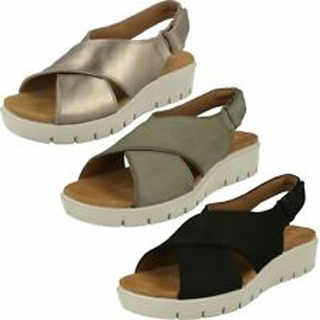 Fashion Clarks Un Karely Sun, Chanclas Sandalias Flip-Flop, Dorado