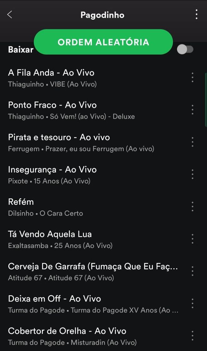 Canción Playlist Pagodinho