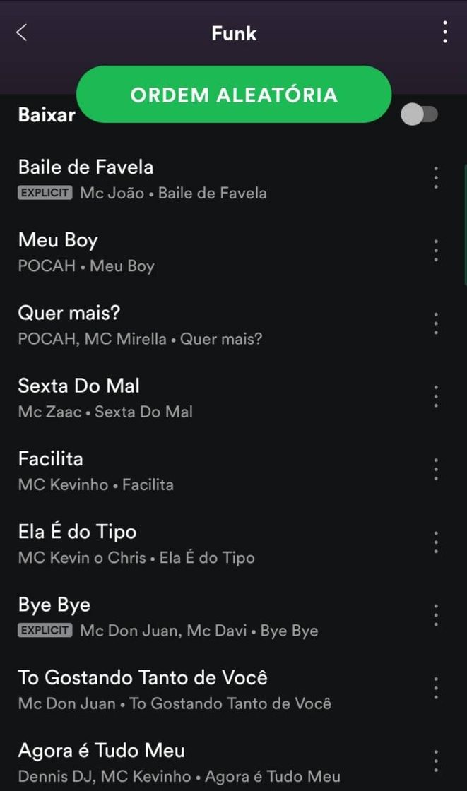 Music Playlist de Funk