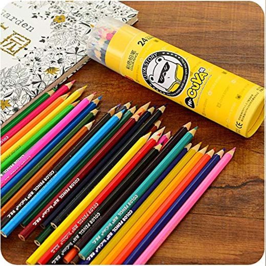 24 lápices de colores Conjunto de lápices de colores de madera para