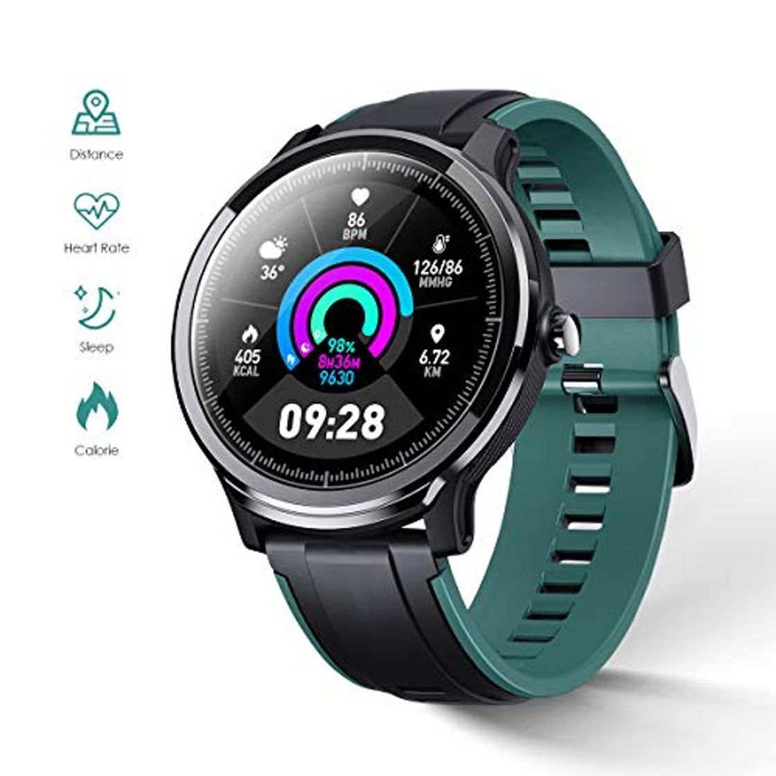 Lugar Bluetooth Smartwatch Hombre Reloj Inteligente Impermeable IP68 Pulsera Actividad Monitor de Sueño