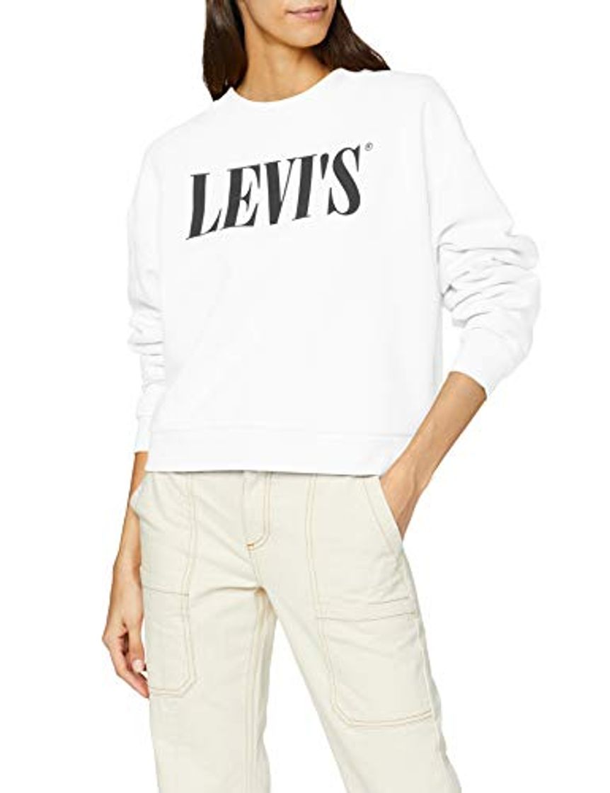 Moda Levi's Graphic Diana Crew Sudadera, White (90's Serif White