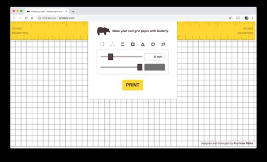 Gridzzly.com - Make your own grid paper