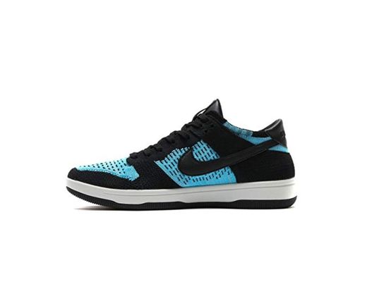 Nike Hombre Dunk Flyknit Negro/Chlorine Azul Zapatillas Baloncesto 917746 001 UK 11