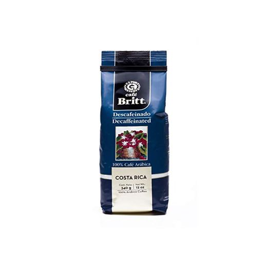 Café Britt descafeinado de grano entero café gourmet Café arábica 340 gr