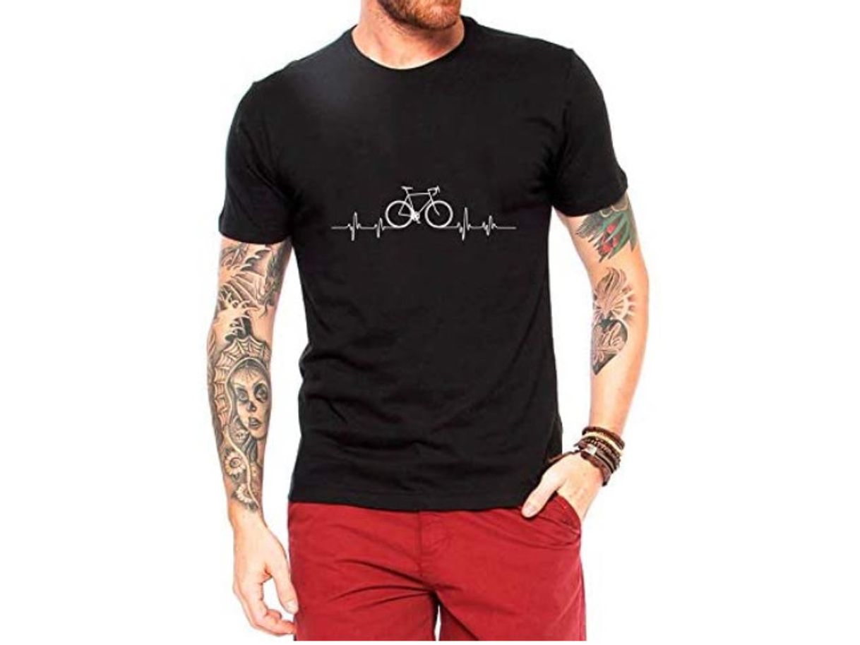 Fashion Camiseta Criativa Urbana Bicicleta Ciclismo Pulsação -