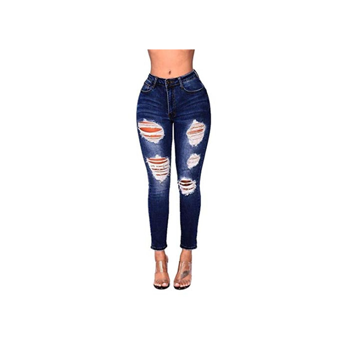 Moda Targogo Pantalones De Mezclilla De La Mujer Pantalones Vaqueros Estirados Elástico Boyf