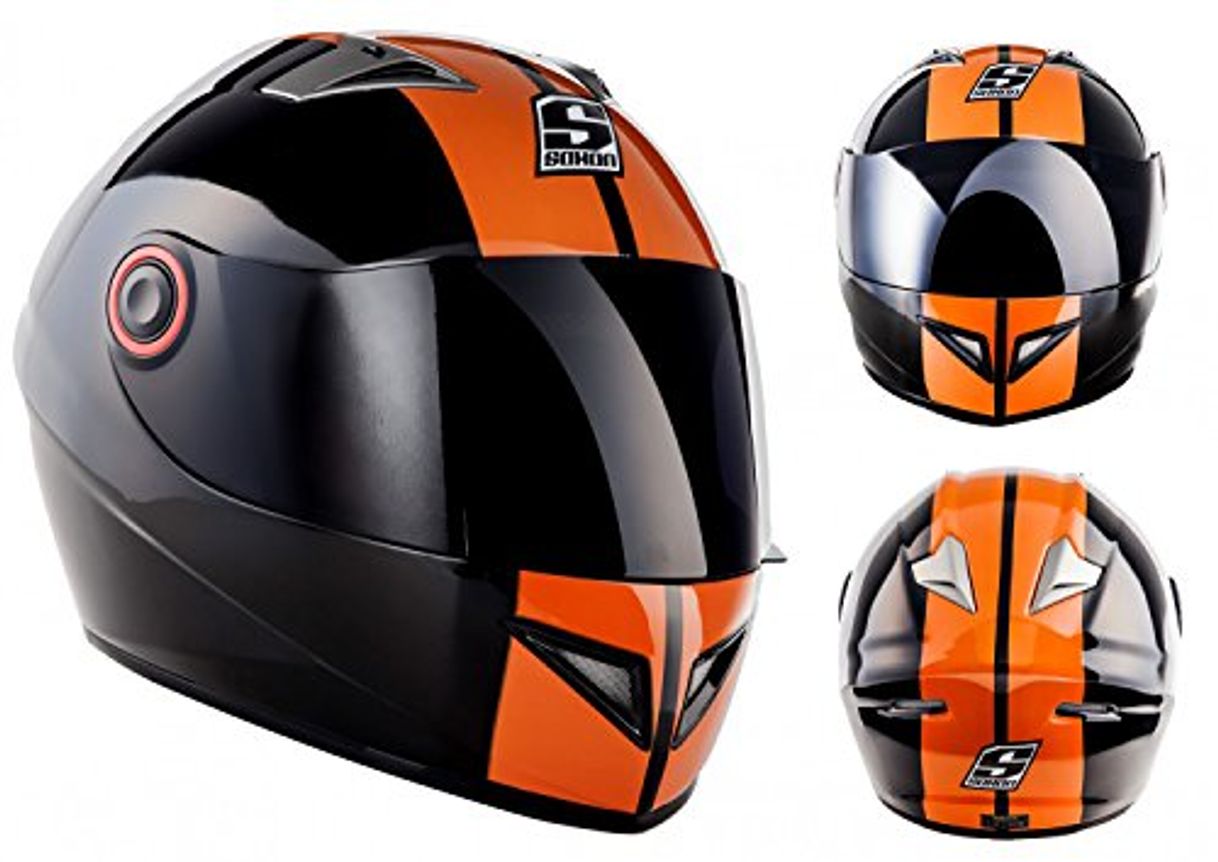 Social Soxon ST-666 Casco Integrale Sport Mot, ECE certificado, incluyendo Parasol y Bolsa