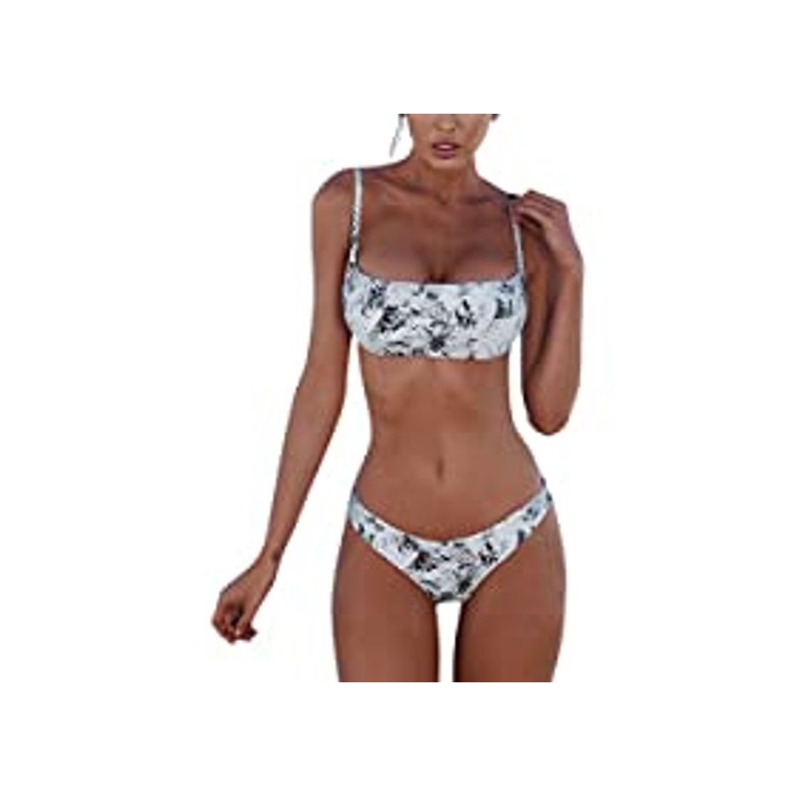 Social CheChury Bikinis Mujer 2020 Push Up Halter Bikini Traje de baño Acolchado Bra Tops y Braguitas Bikini Sets Talla Grande Bañador Vacaciones