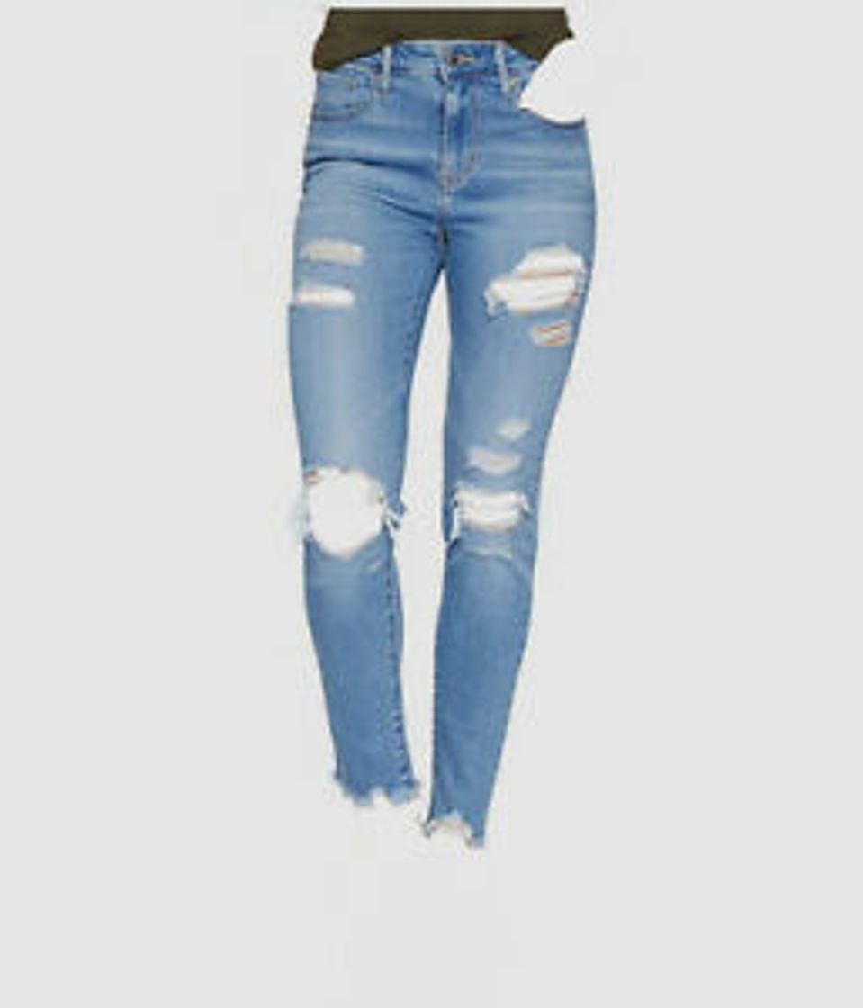 Social Levi 's 721 High Rise de la Mujer Distressed Skinny Jeans