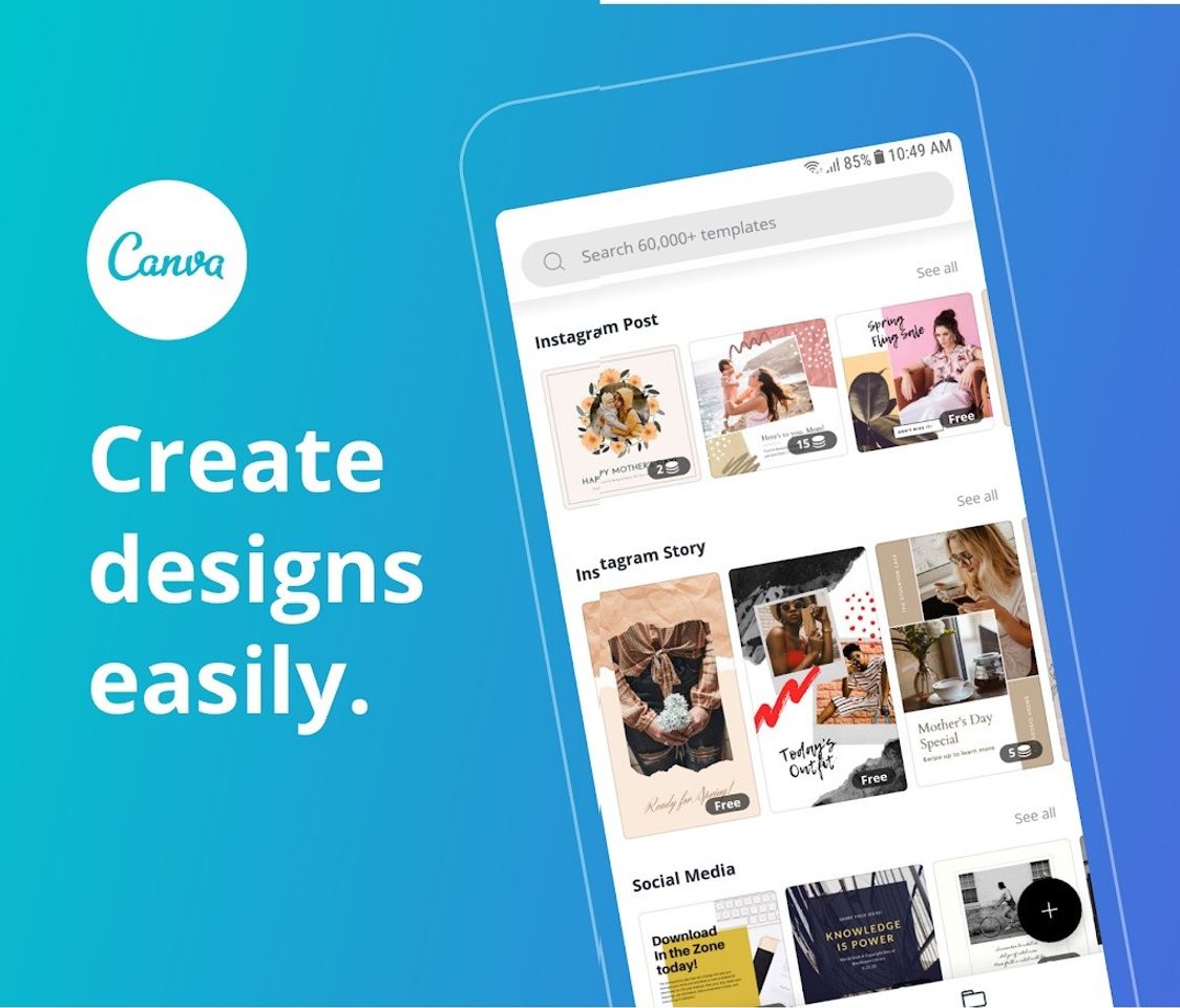 App Canva: Graphic Design & Video