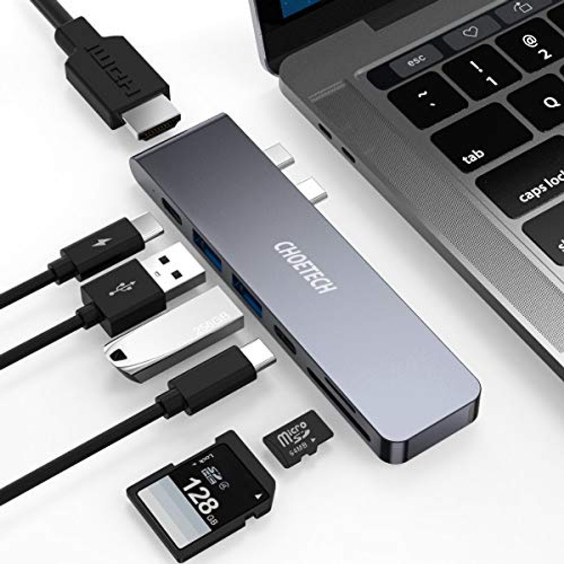 Producto CHOETECH USB C Hub Macbook Pro, Adaptador Tipo C Hub 7 en