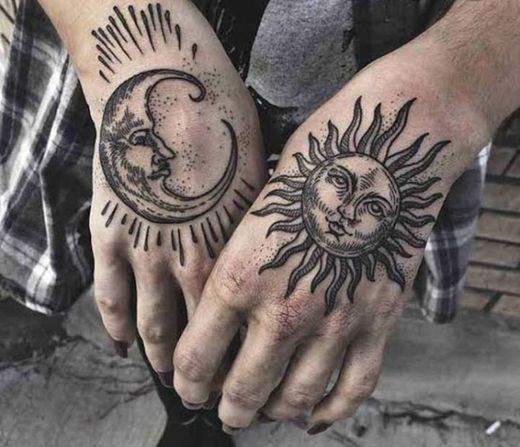 Tatuagens de Sol e Lua para Homens e Mulheres Fazerem!