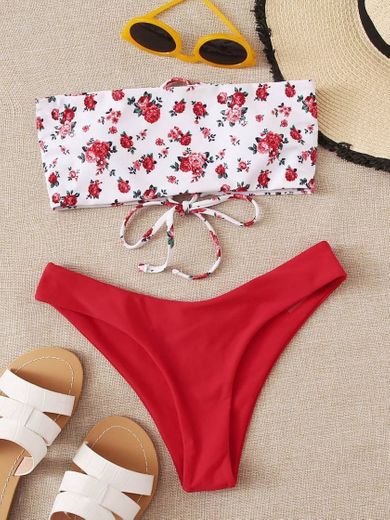 Bikini rojo shein