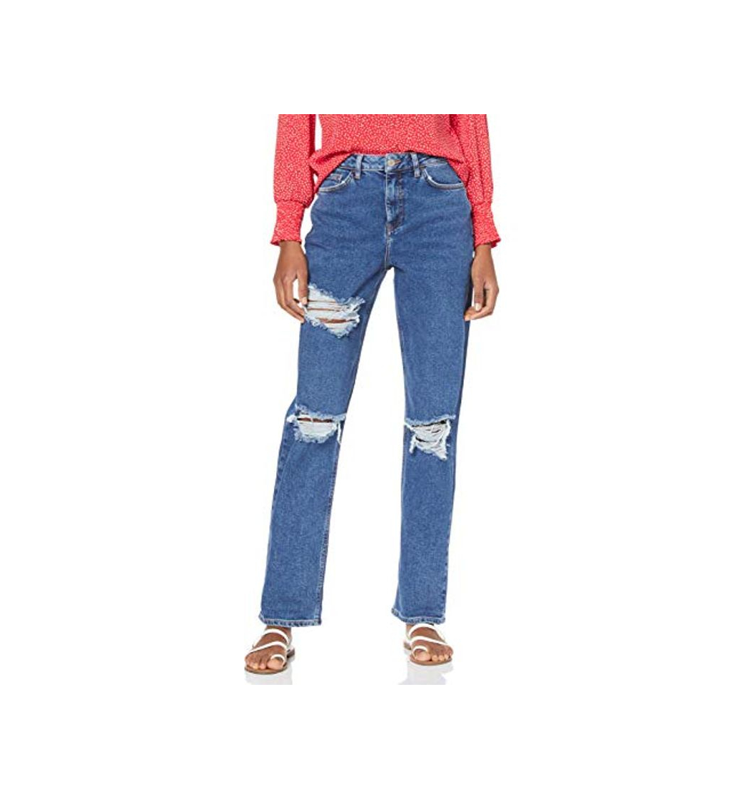 Moda New Look Tall Multi Ripped Mom Chicago Vaqueros Straight, Azul