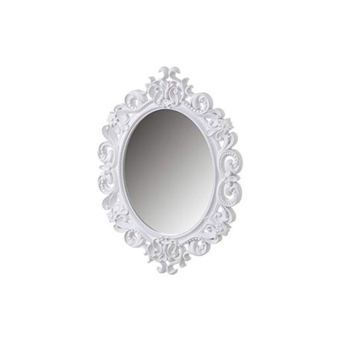 Social Espejo Cornucopia Blanco de Polipropileno clásico para decoración de 60 x 80
