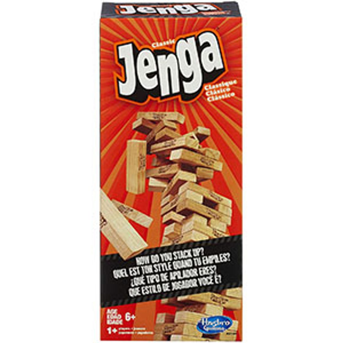 Fashion Juego de madera JENGA, clasico ( multicolor )