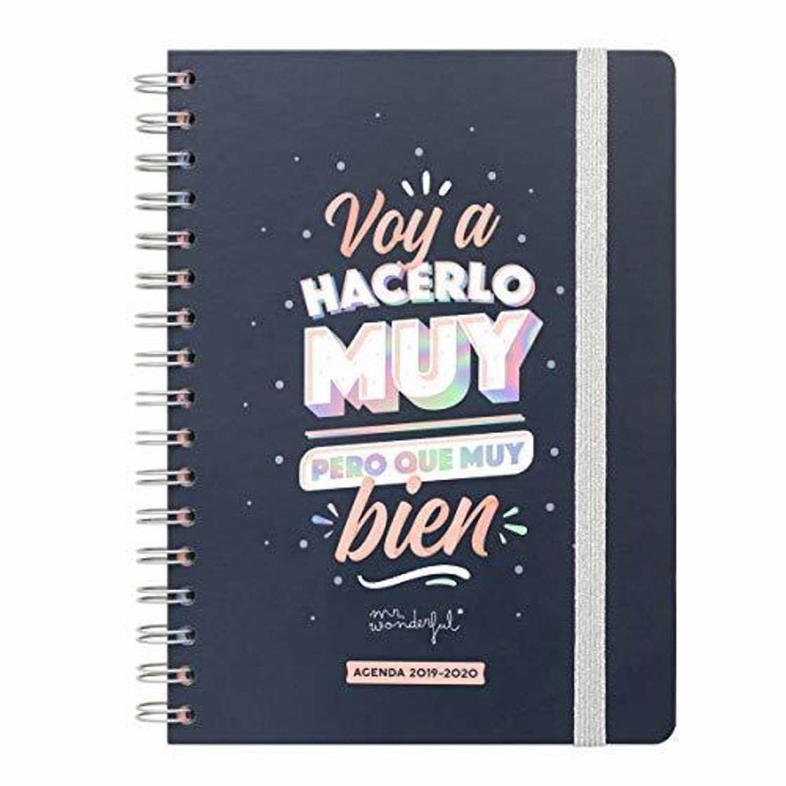 Social Agenda clásica grande 2019-2020 Semana vista encuadernación espiral