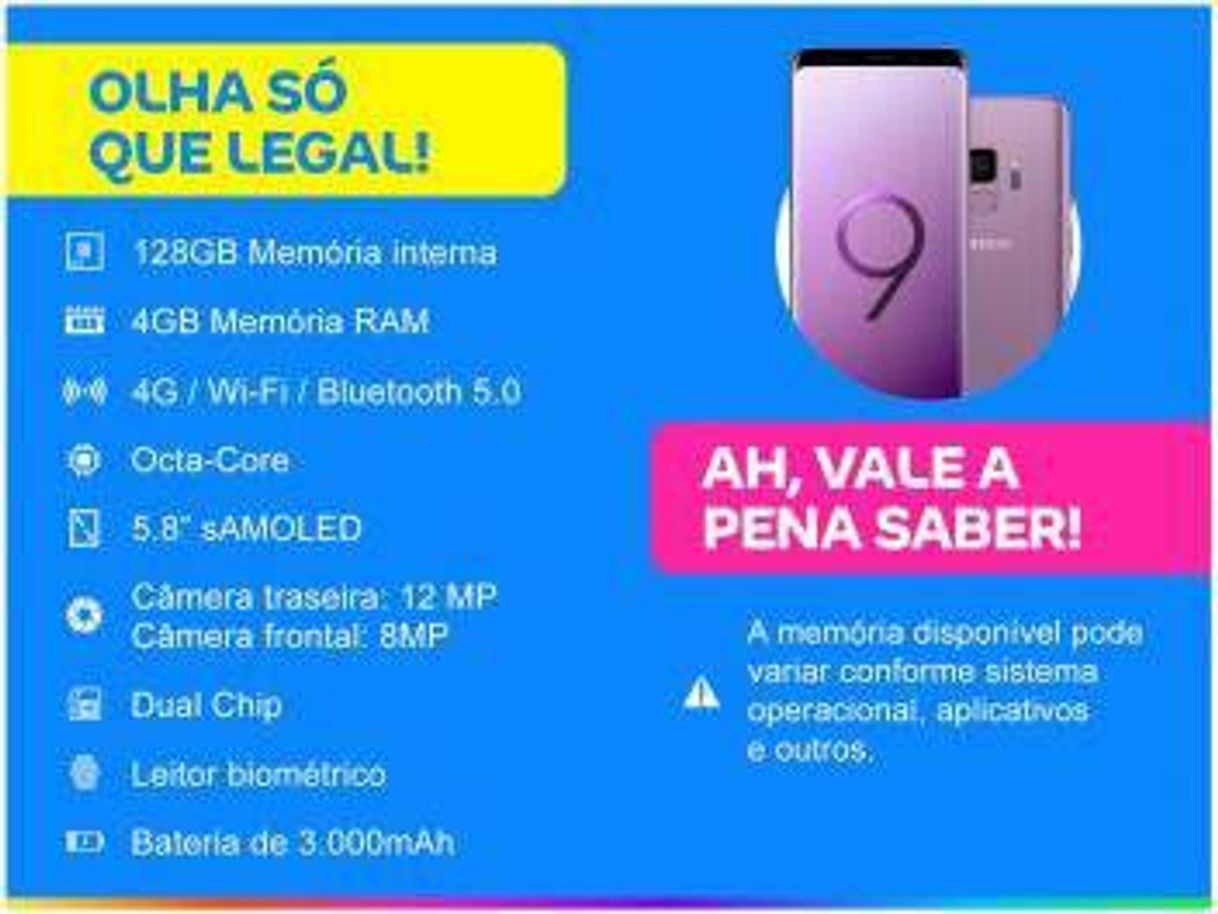 Moda Smartphone Samsung Galaxy S9 128GB Ultravioleta 4G - 4GB RAM