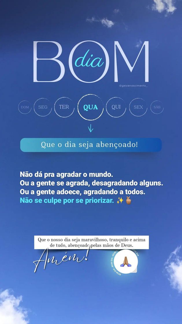 Moda Stories criativos de bom dia 