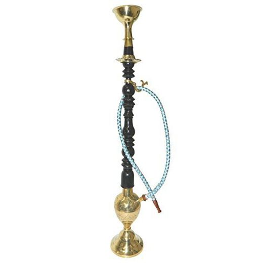 Cachimba 63 cm Narguile Hookah Shisha de larón con adornos de madera