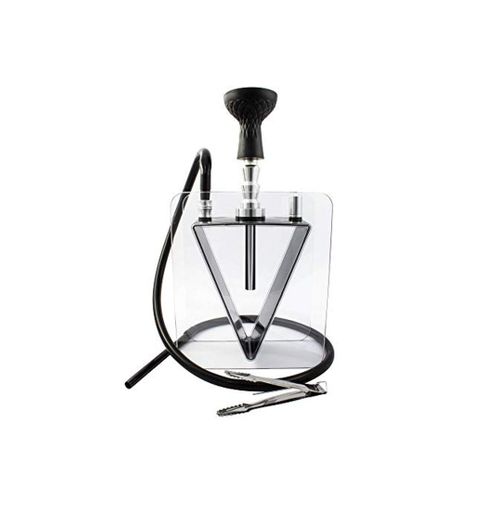 Cachimba premium con forma triangular - Kit con cazoleta, mangera y pinzas