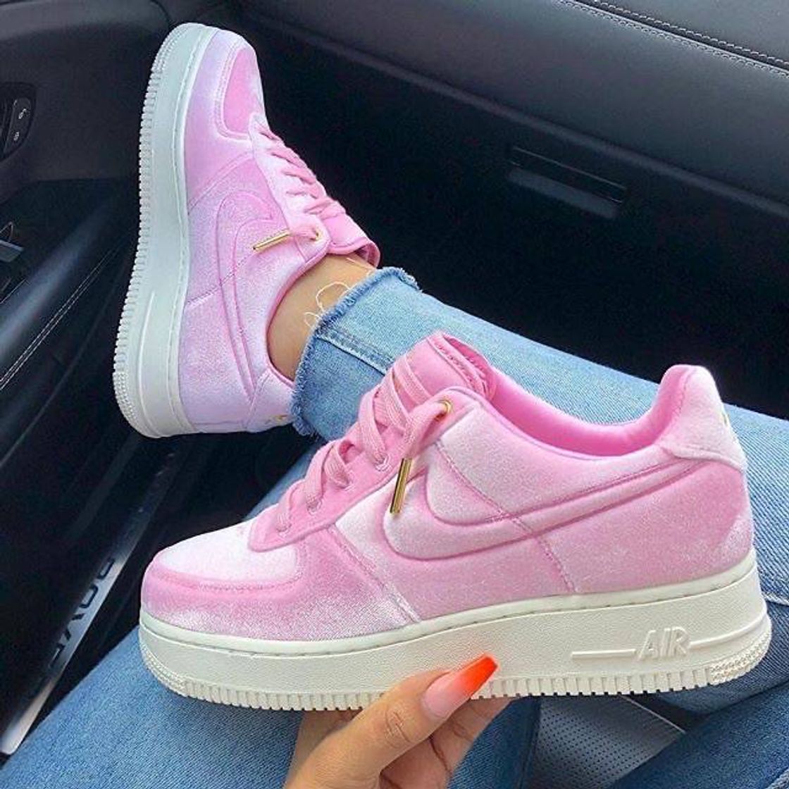 Moda Nike Air de camurça rosa 💝