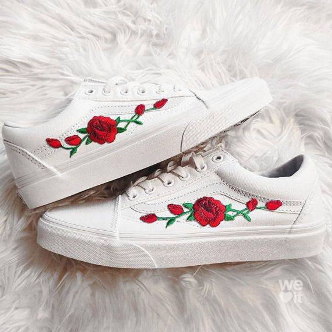 Moda Vans branco customizado 💕