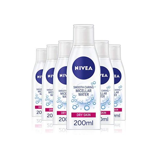 NIVEA diaria de Essentials agua micelar Loción Piel 200ml Paquete de 6