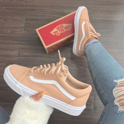 Vans Old Skool, Zapatillas de Skateboarding para Mujer, Beige