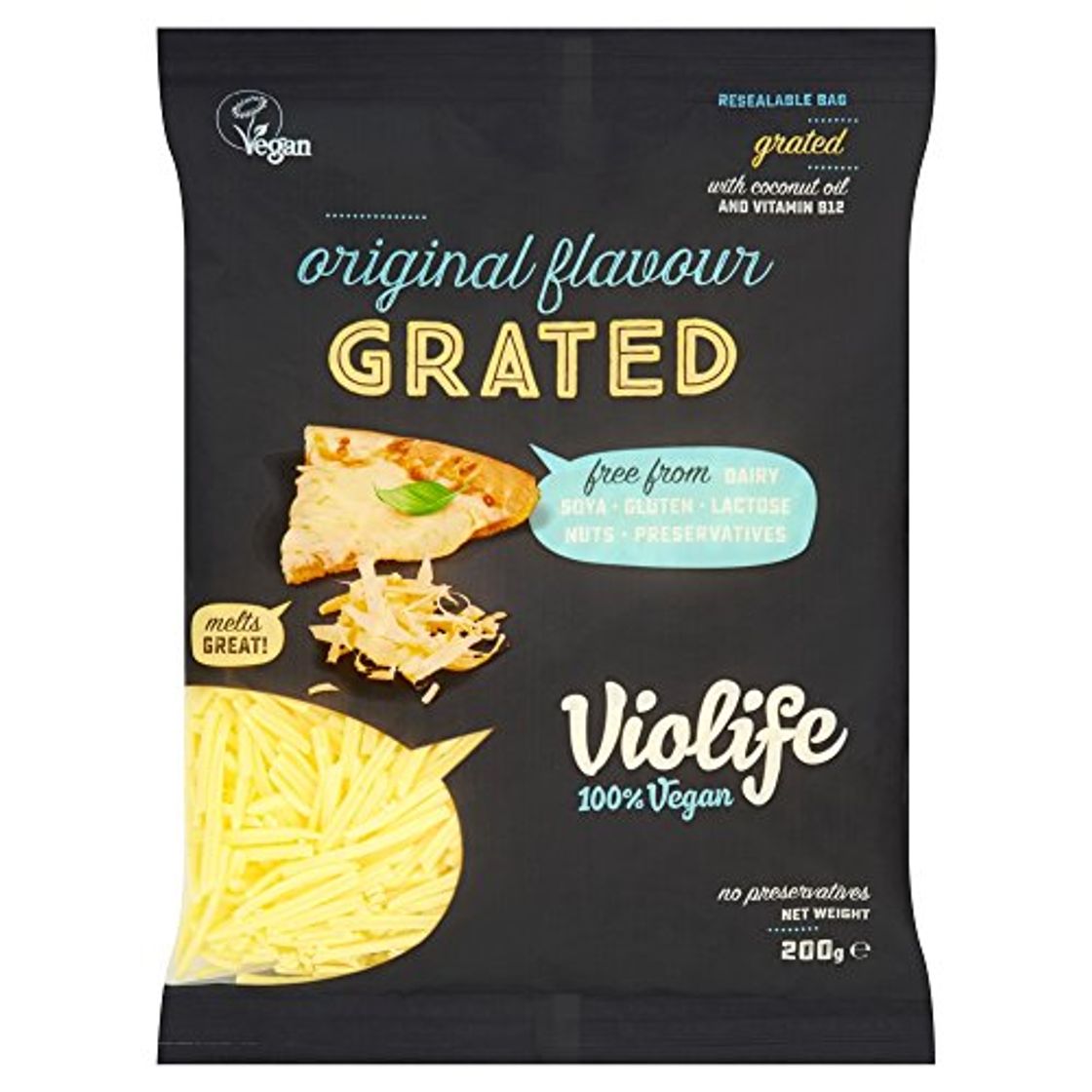 Social Violife Rallado Vegano Sabor Queso Original 200G Violife 1 Unidad 200 g