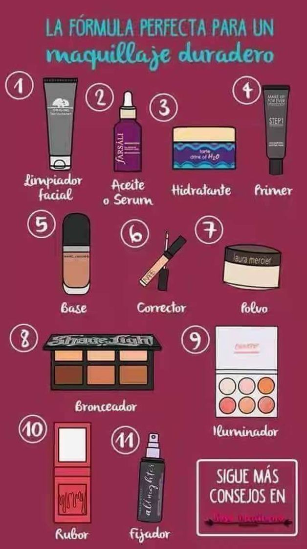 Fashion Pasos para un maquillaje duradero.