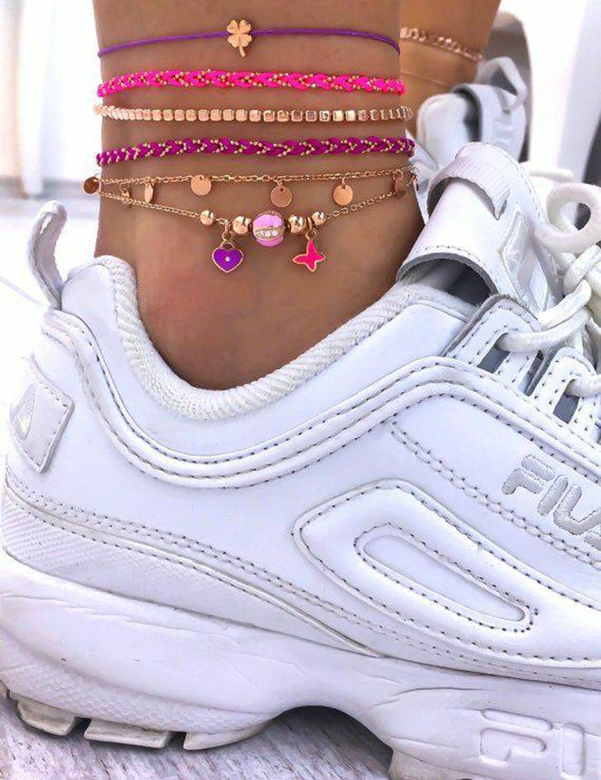 Moda Neon AnKlets Colorful 925 Silver rose Gold Plated